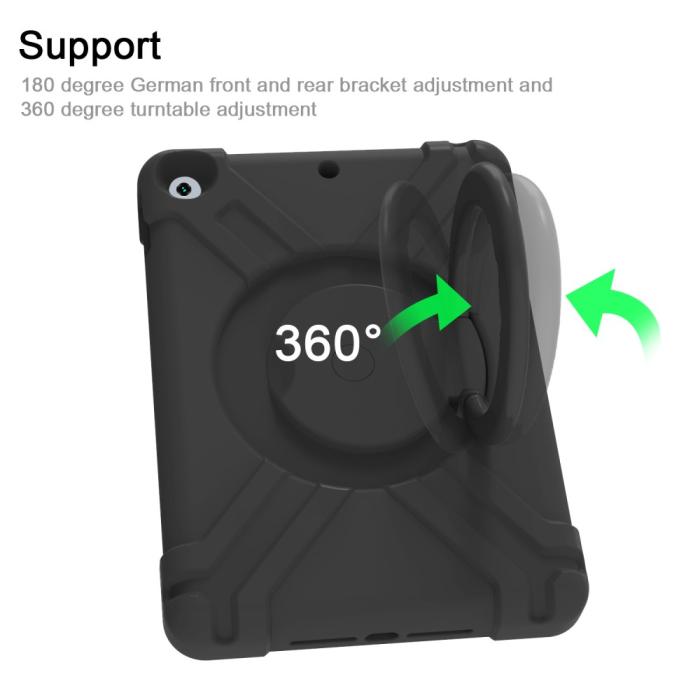 Bild 6, iPad 10.2 2019/2020/2021 Skal 360 Hybrid Kickstand Svart