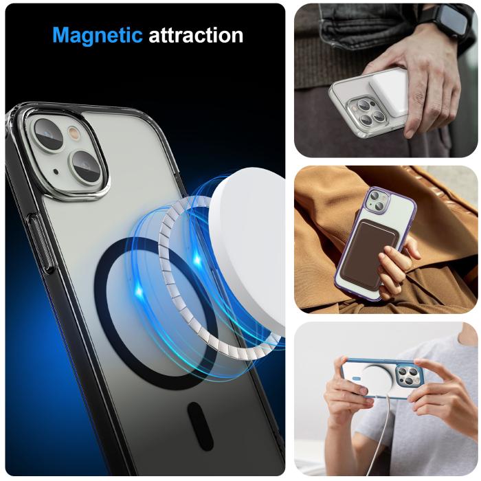 Bild 6, ColorPop iPhone 15 Plus Skal CH MagSafe Transparent/Lila