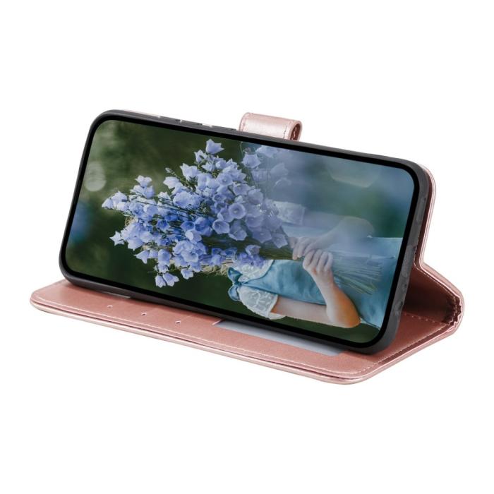 Bild 3, Samsung Galaxy S23 Ultra Fodral Mandala Läder Roséguld