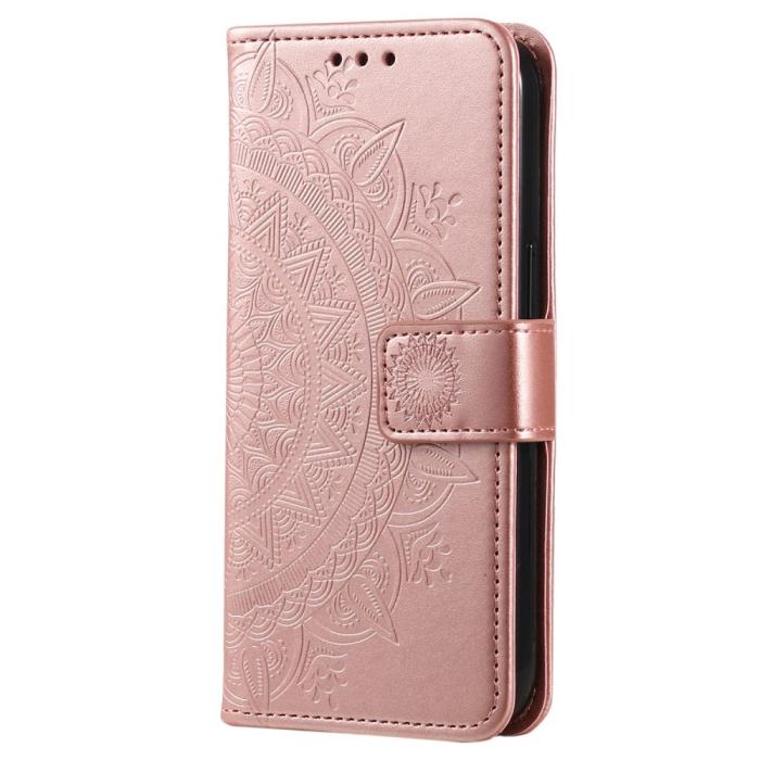 Bild 5, Samsung Galaxy S23 Ultra Fodral Mandala Läder Roséguld
