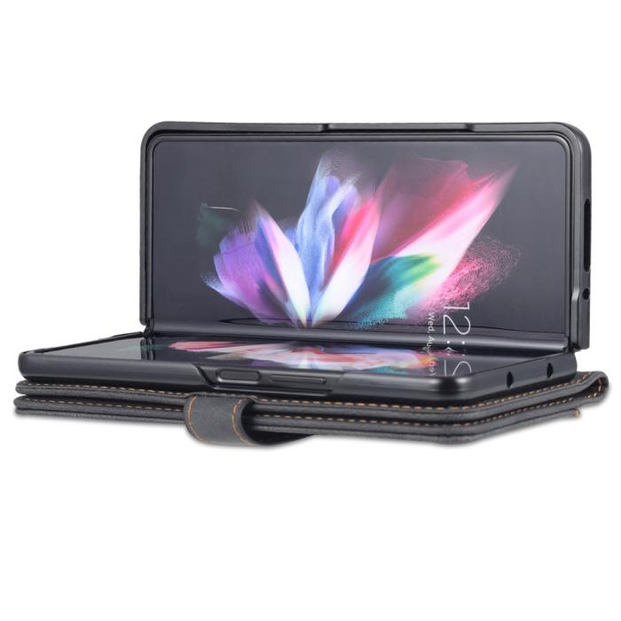 Bild 3, AZNS Galaxy Z Fold 5 Fodral Läder Svart
