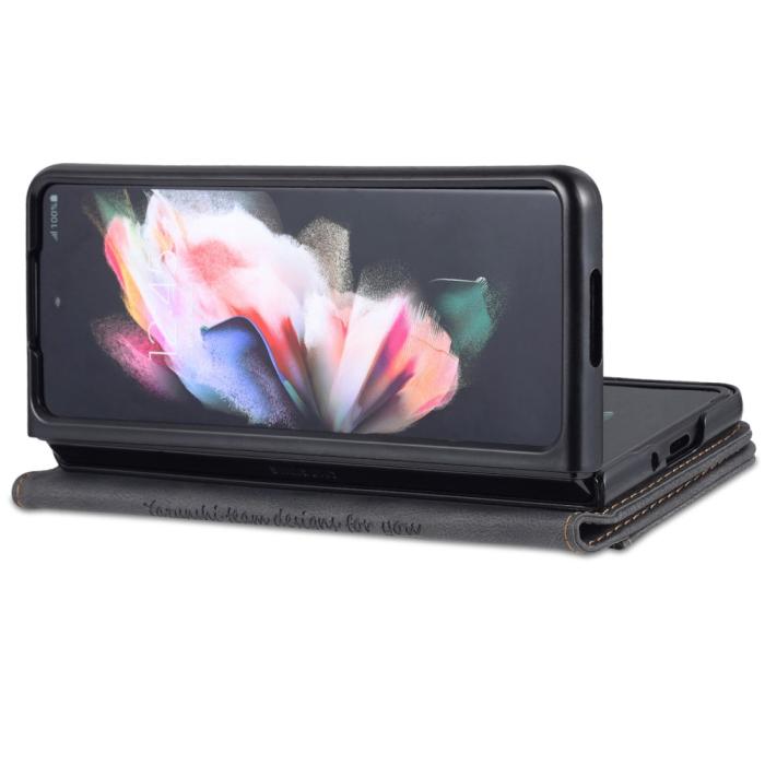 Bild 4, AZNS Galaxy Z Fold 5 Fodral Läder Svart