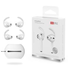 AHASTYLE AirPods 2/1 2-PACK &Ouml;ronpluggar Silikon Storlek S Vit