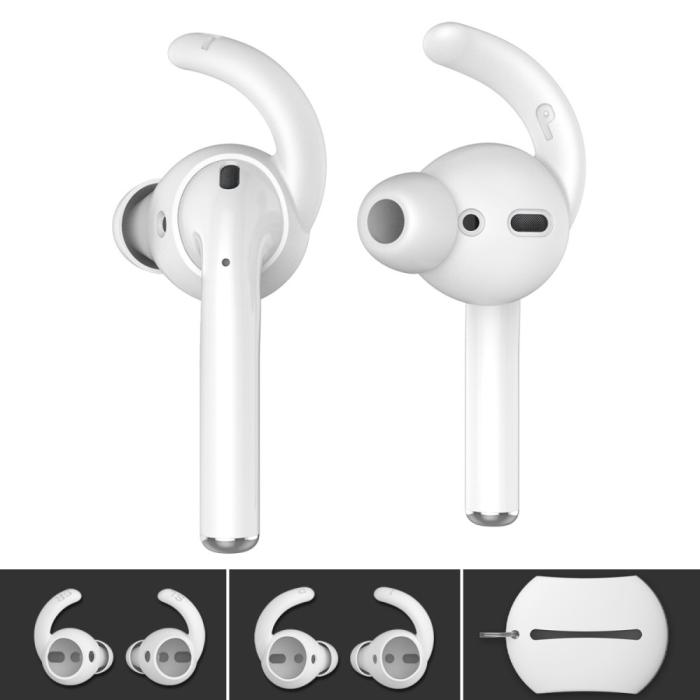 Bild 2, AHASTYLE AirPods 2/1 2-PACK Öronpluggar Silikon Storlek S Vit