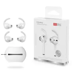 AHASTYLE AirPods 2/1 2-PACK &Ouml;ronpluggar Silikon Storlek S Vit