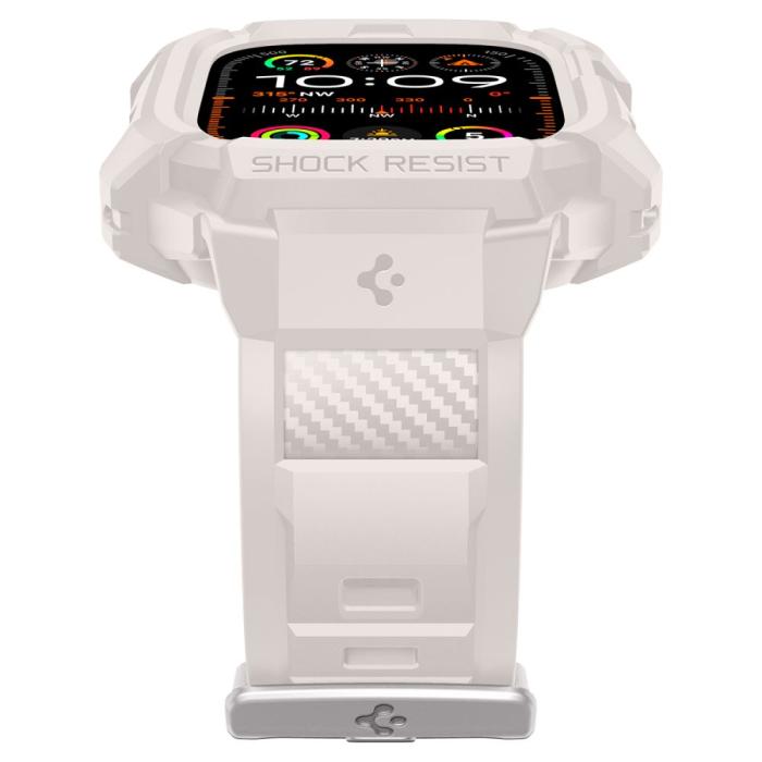 Bild 4, Spigen Apple Watch Ultra 49 mm Skal/Armband Rugged Armor 'Pro' Dune Beige
