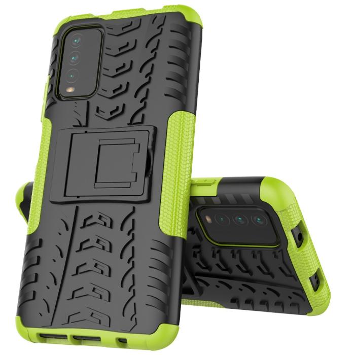 Bild 2, Xiaomi Redmi 9T - Ultimata Stöttåliga Skalet med Stöd - Grön