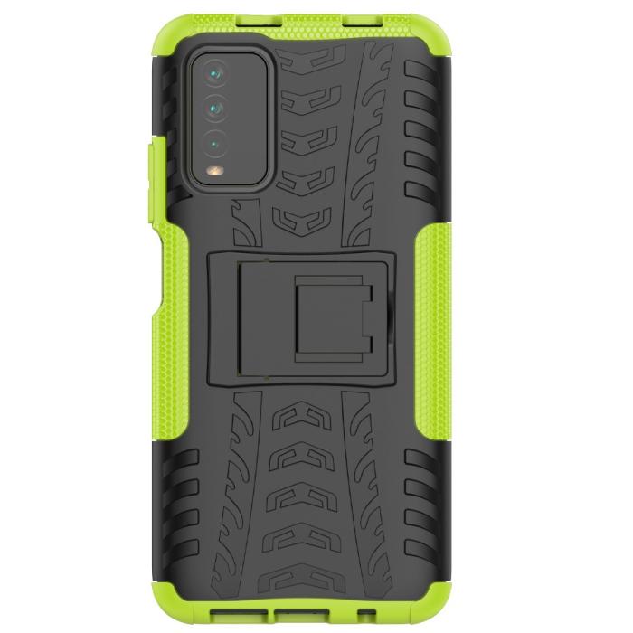 Bild 3, Xiaomi Redmi 9T - Ultimata Stöttåliga Skalet med Stöd - Grön