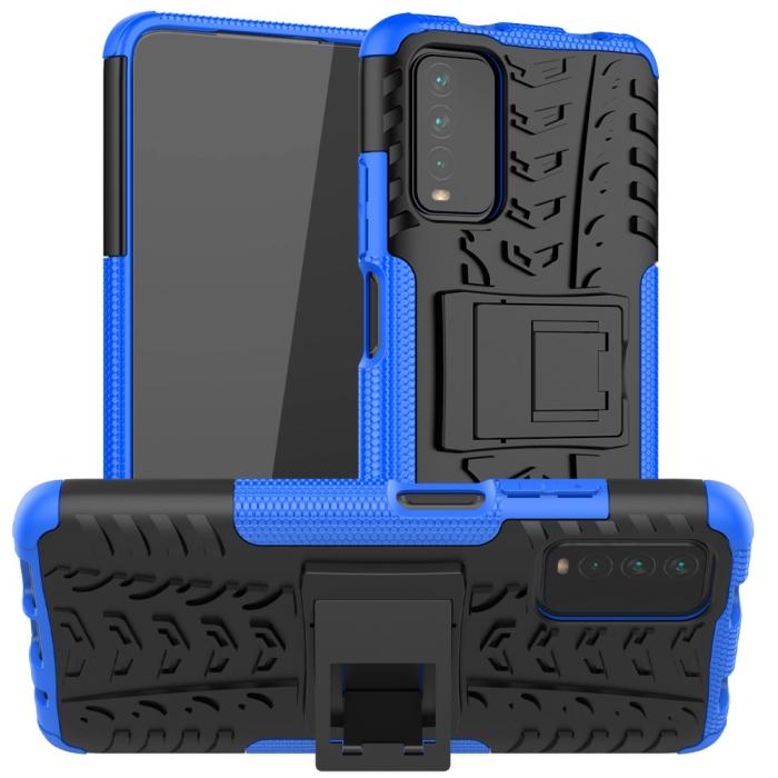 Bild 1, Xiaomi Redmi 9T - Ultimata Stöttåliga Skalet med Stöd - Blå