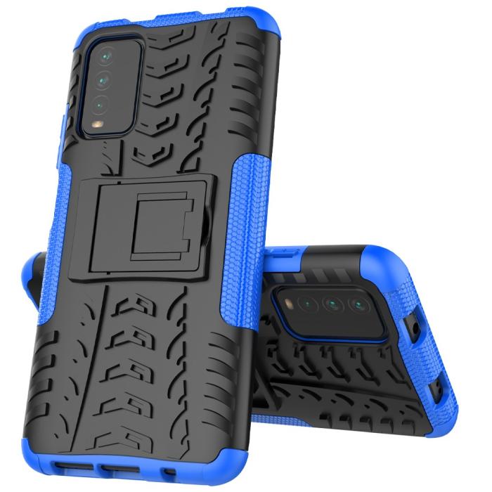 Bild 2, Xiaomi Redmi 9T - Ultimata Stöttåliga Skalet med Stöd - Blå