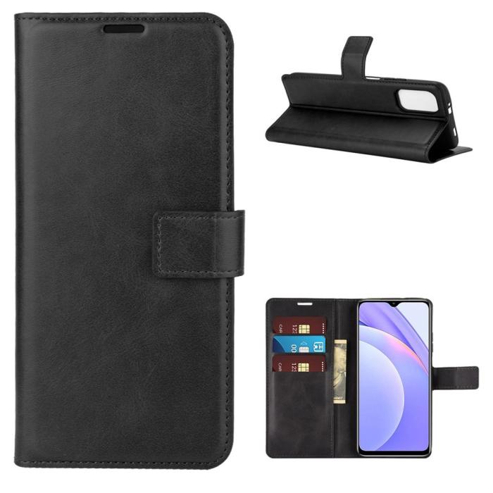 Bild 1, Xiaomi Redmi 9T - Läder Fodral - Svart