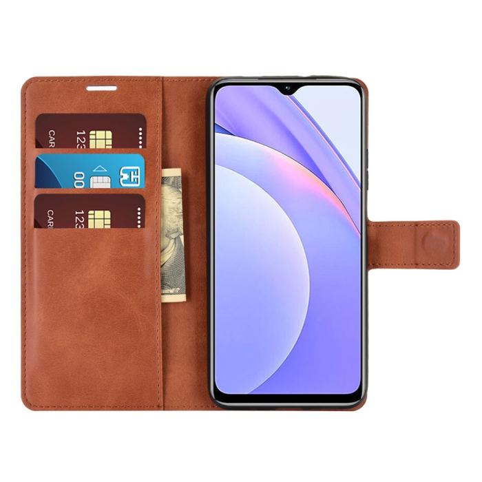 Bild 5, Xiaomi Redmi 9T - Läder Fodral - Brun