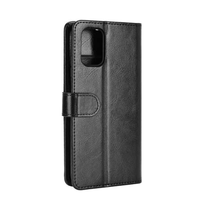 Bild 4, Xiaomi Redmi 9T - Crazy Horse Läder Fodral - Svart