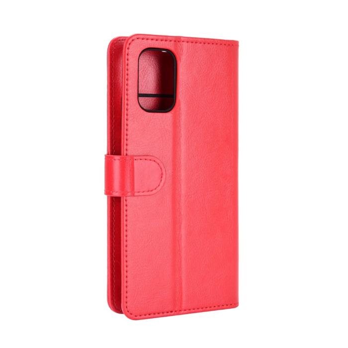 Bild 4, Xiaomi Redmi 9T - Crazy Horse Läder Fodral - Röd