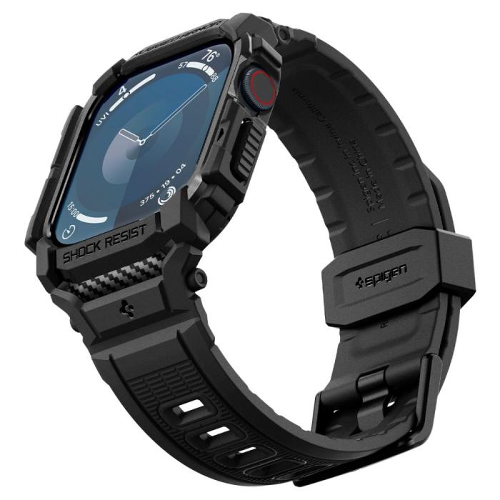 Bild 6, Spigen Apple Watch 11/10 46 mm Skal Rugged Armor 'Pro' Svart