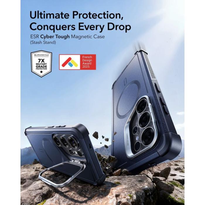 Bild 6, ESR Samsung Galaxy S26 Ultra Skal MagSafe CyberTough Kickstand Svart