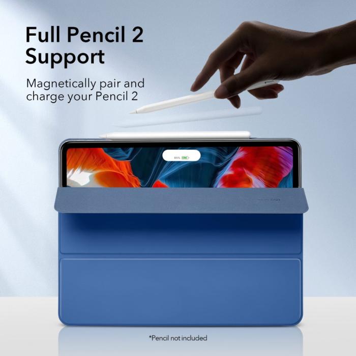 Bild 3, ESR 2in1 Magnetiskt Fodral För iPad Pro 12.9 2020/2021/2022 Blå