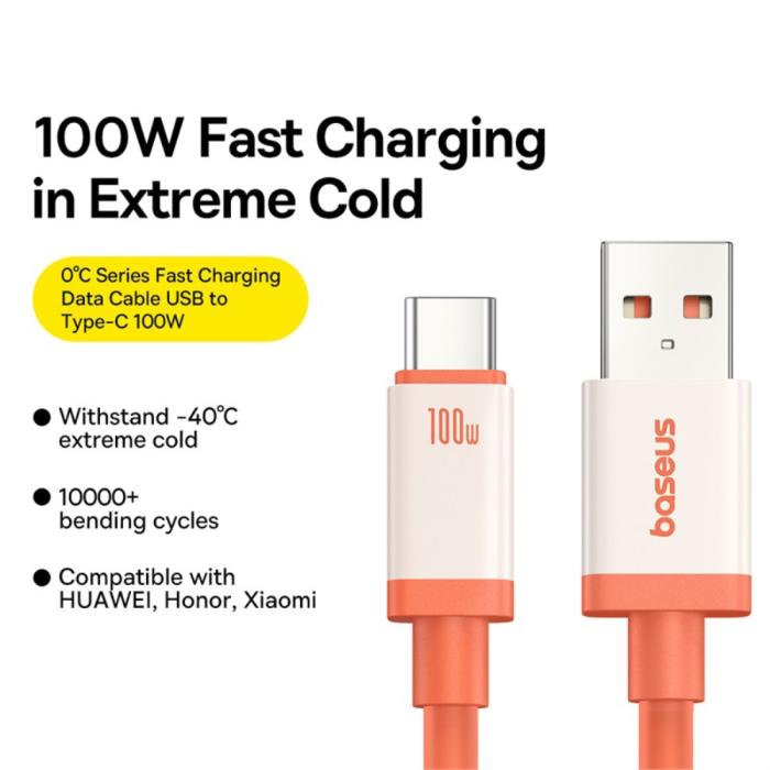 Bild 2, Baseus 2m 100W PD USB-C Kabel Snabbladdning