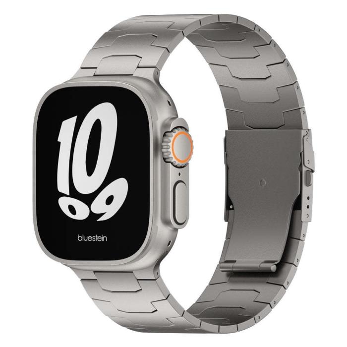 Bild 2, Apple Watch 42/44/45/49 Klockarmband Metall Titanium
