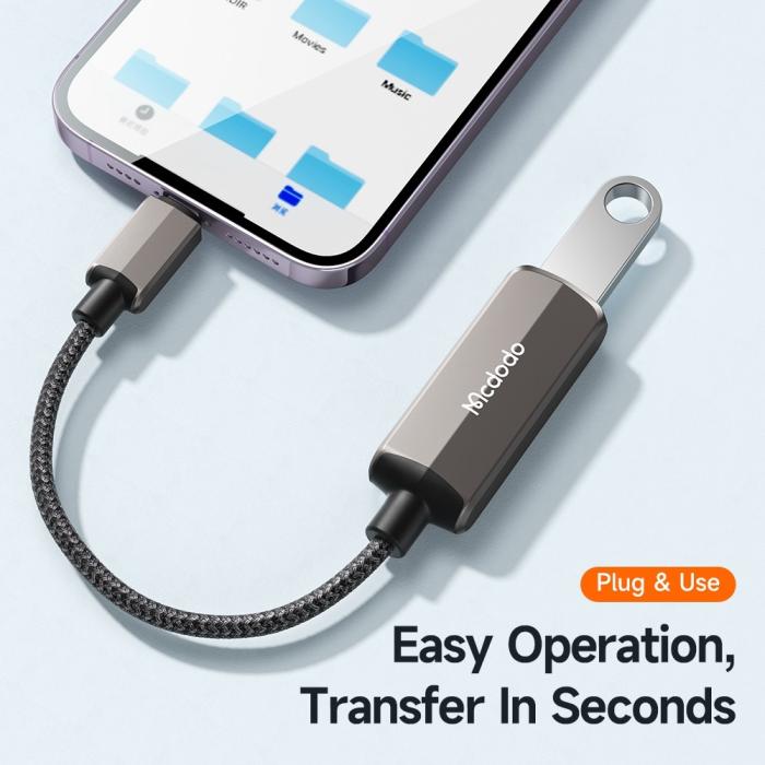 Bild 6, Mcdodo 2.4A 2in1 Lightning - USB-A 3.0/Lightning Hona Adapter