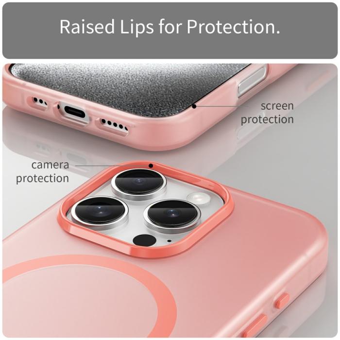 Bild 6, iPhone 16 Pro Skal MagSafe Slim Matt Röd