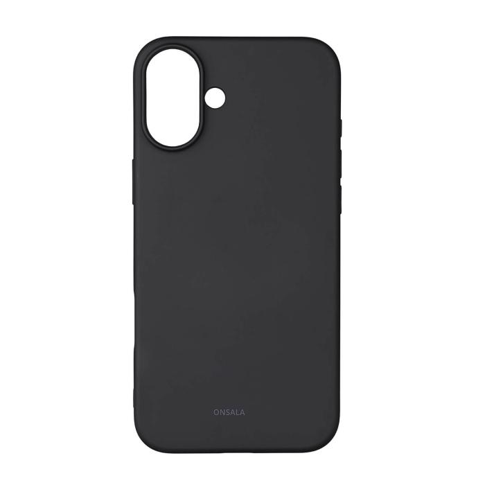 Bild 1, Onsala iPhone 16 Plus Mobilskal Med Silikonkänsla Svart