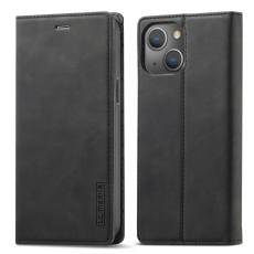 LC.IMEEKE iPhone 15 Fodral Flip Läder Svart