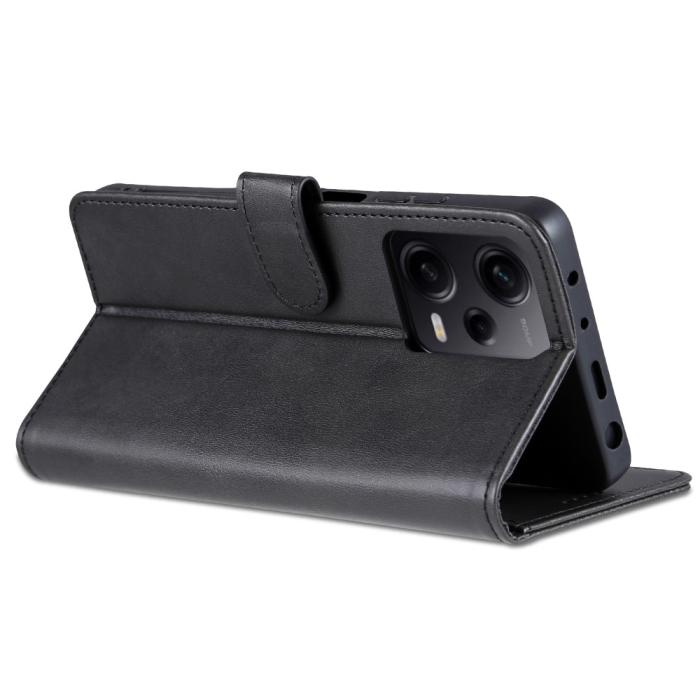 Bild 4, AZNS Xiaomi Redmi Note 12 Pro 5G Fodral Läder Svart