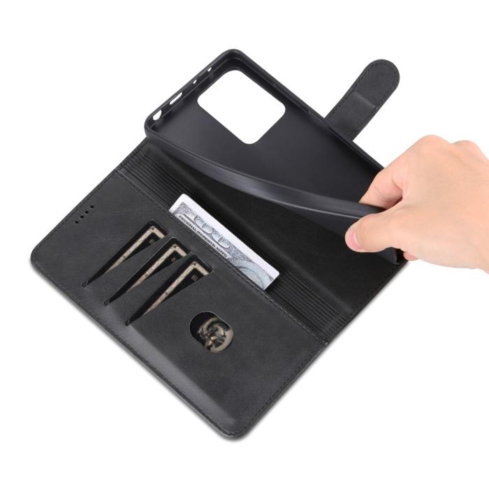 Bild 5, AZNS Xiaomi Redmi Note 12 Pro 5G Fodral Läder Svart