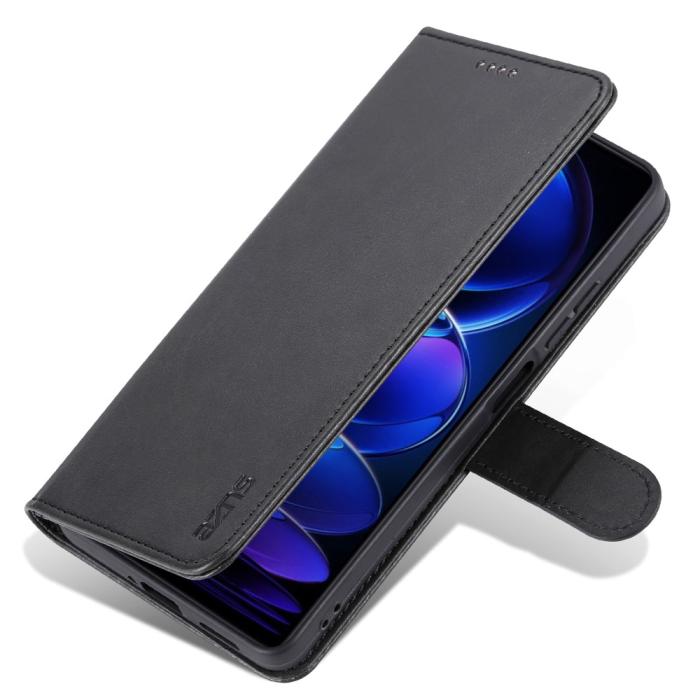 Bild 6, AZNS Xiaomi Redmi Note 12 Pro 5G Fodral Läder Svart