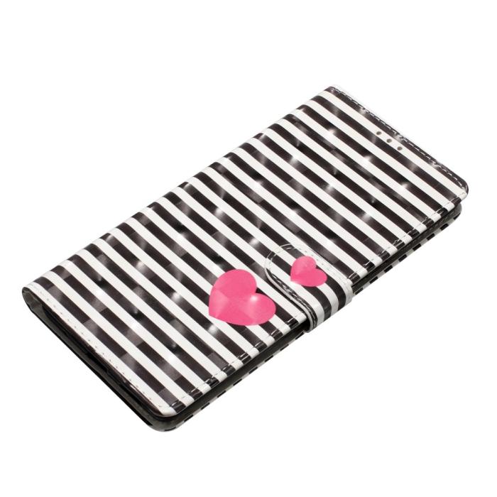 Bild 4, iPhone 16 Pro Fodral Med Stripes/Hjärtan