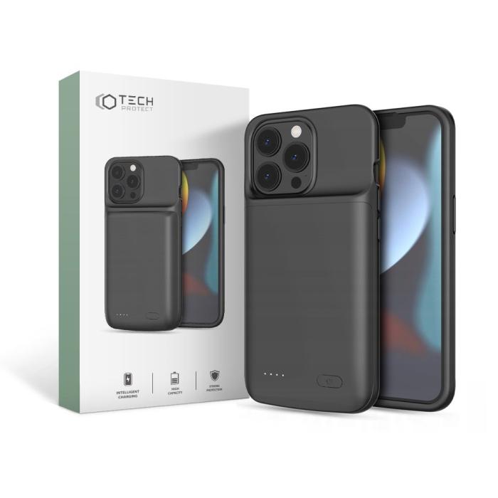 Bild 1, Tech-Protect 4800 mAh Powercase iPhone 13 / 13 Pro Svart