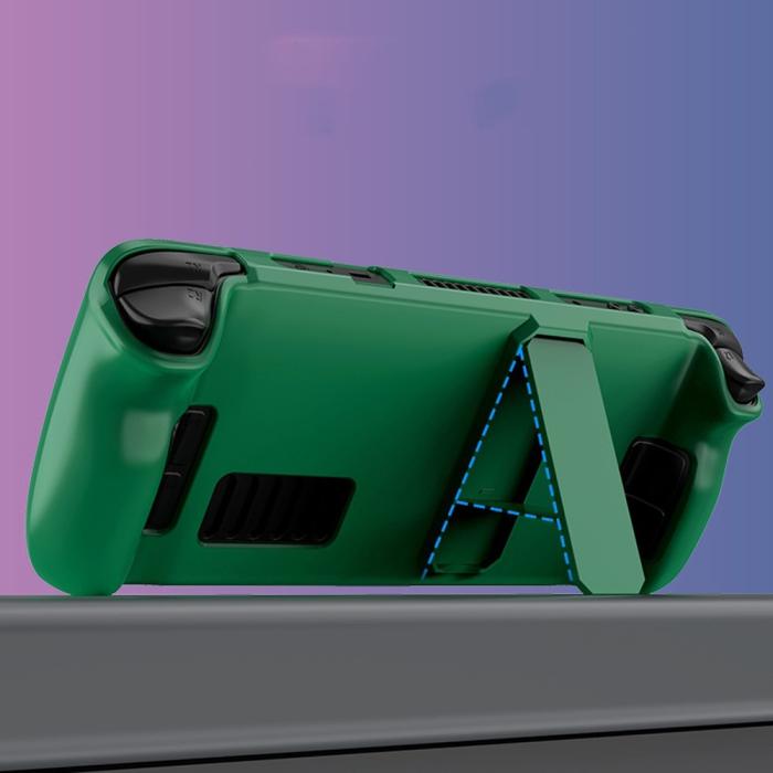 Bild 2, Skyddande Skal Till Steam Deck/OLED Med Kickstand Militär Grön
