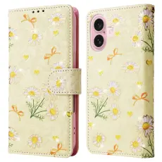 iPhone 16 Fodral RFID L&auml;der Yellow Daisy