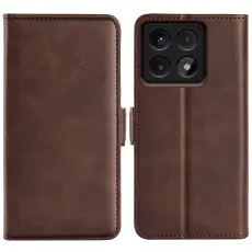 Xiaomi 14T Pro Pl&aring;nboksfodral L&auml;der Brun