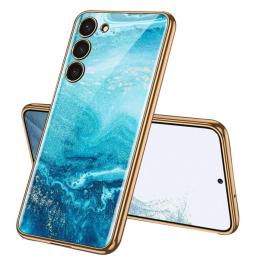 GKK Galaxy S24 Plus Skal Härdat Glas Electroplate Blue Ocean