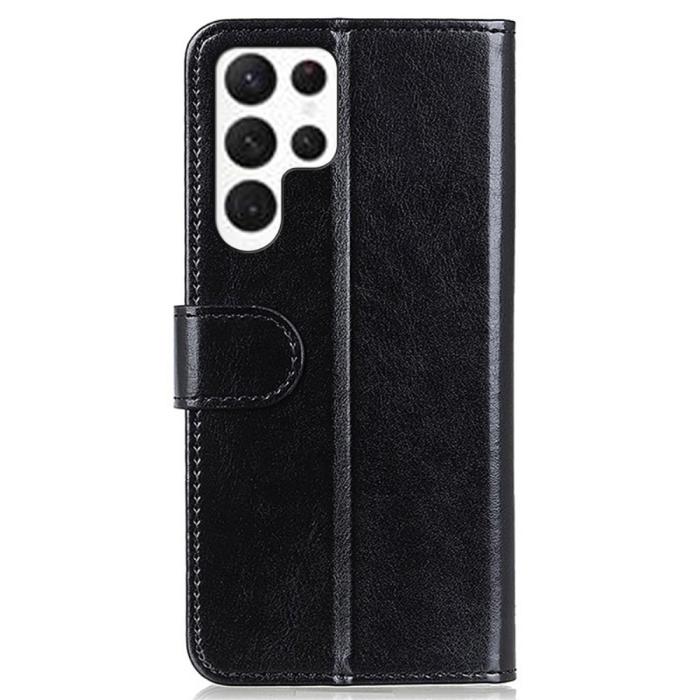 Bild 6, Samsung Galaxy S24 Ultra Fodral Crazy Horse Läder Svart