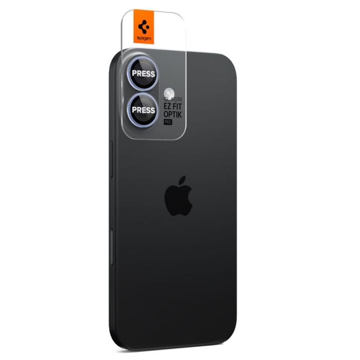 Bild 6, Spigen iPhone 17/16/16 Plus 2-PACK Linsskydd GLAS.tR 