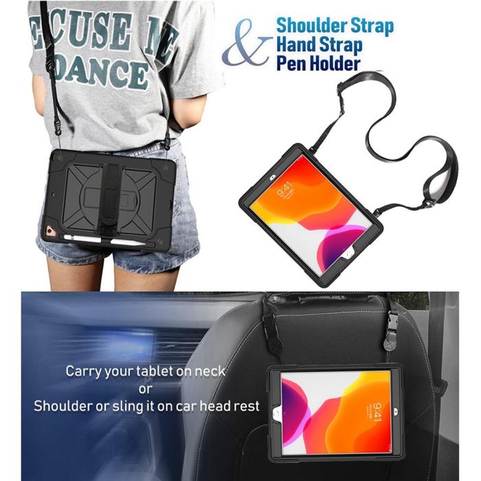 Bild 5, iPad 10.2 2019/2020/2021 Skal Hybrid 360 Kickstand Svart