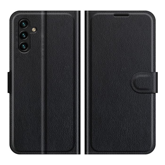 Bild 1, Samsung Galaxy A04s / A13 5G Fodral Litchi Läder Svart
