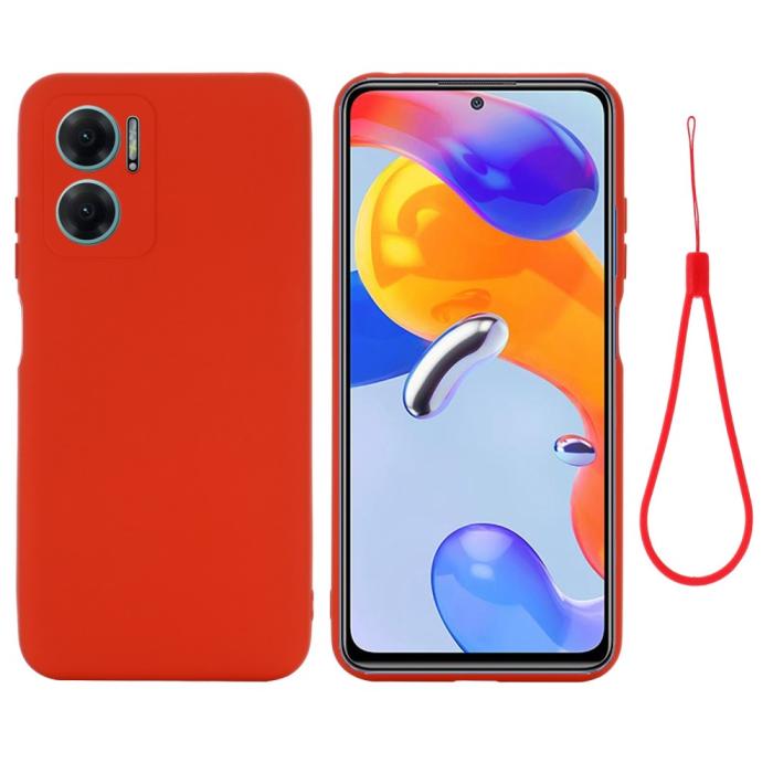 Bild 1, Xiaomi Redmi 10 5G Skal Liquid Silikon Röd