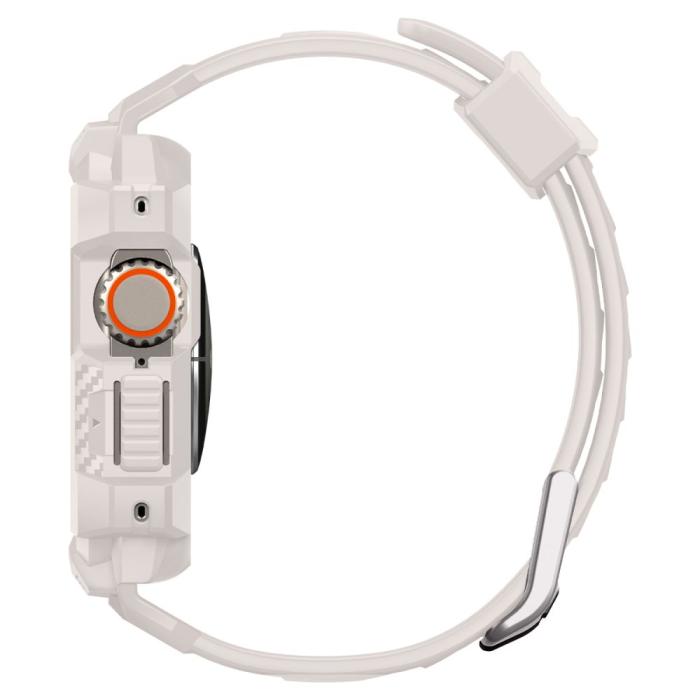 Bild 5, Spigen Apple Watch Ultra 49 mm Skal/Armband Rugged Armor 'Pro' Dune Beige
