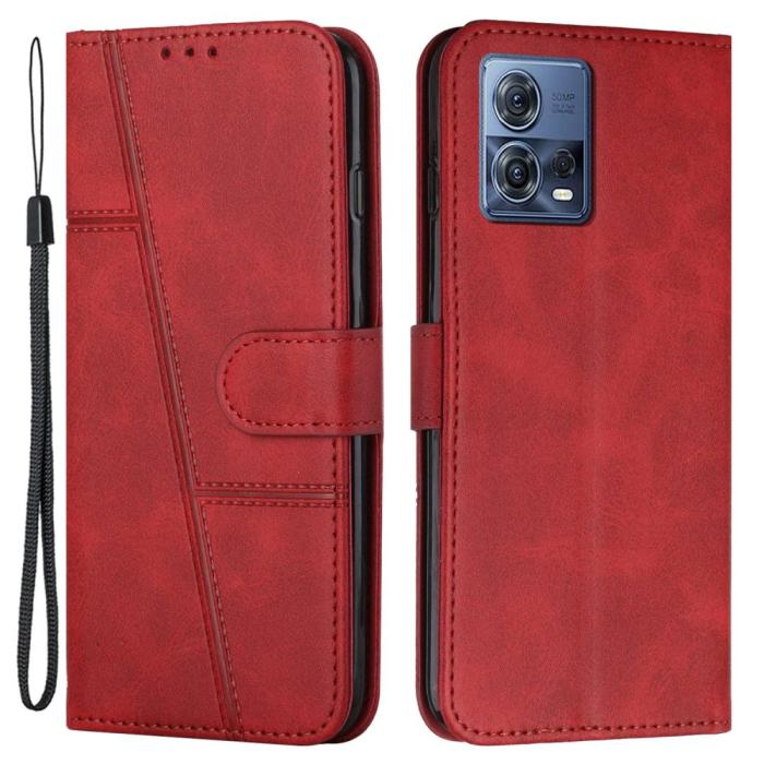 Bild 1, Motorola Edge 30 Fusion 5G Fodral Läder Röd
