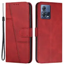 Motorola Edge 30 Fusion 5G Fodral Läder Röd