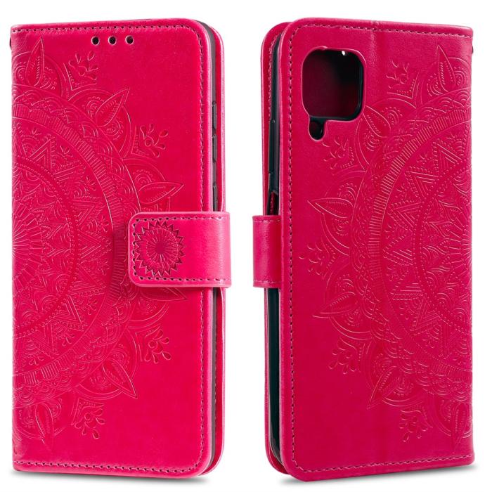 Bild 1, Samsung Galaxy A42 - Mandala Läder Fodral - Rosa