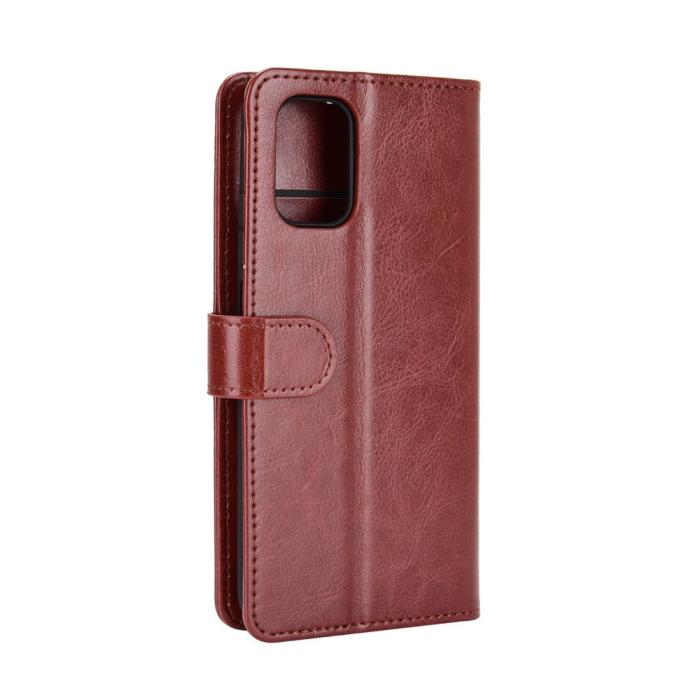 Bild 4, Xiaomi Redmi 9T - Crazy Horse Läder Fodral - Brun