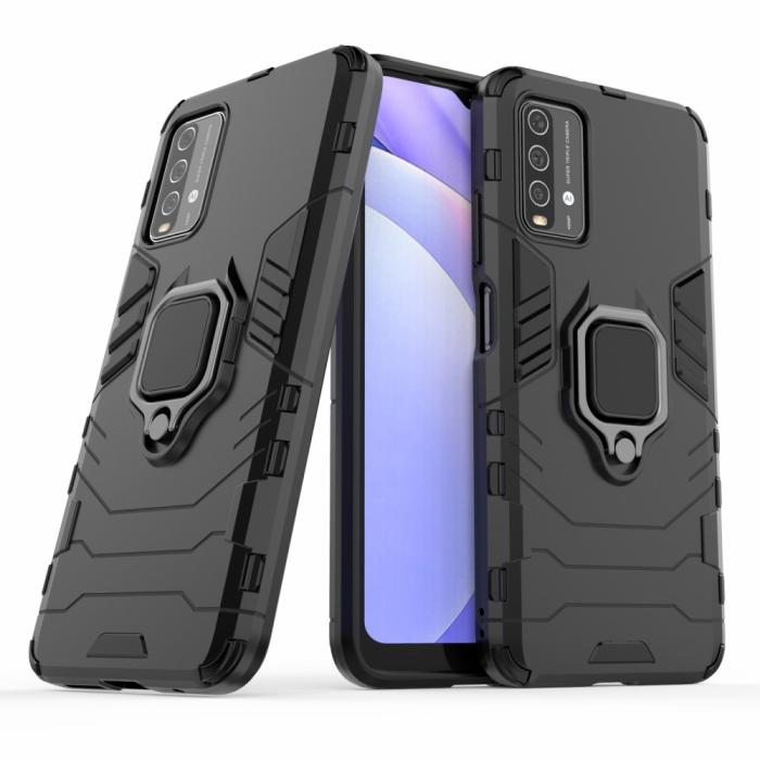 Bild 2, Xiaomi Redmi 9T - Hybrid Ring Skal - Svart