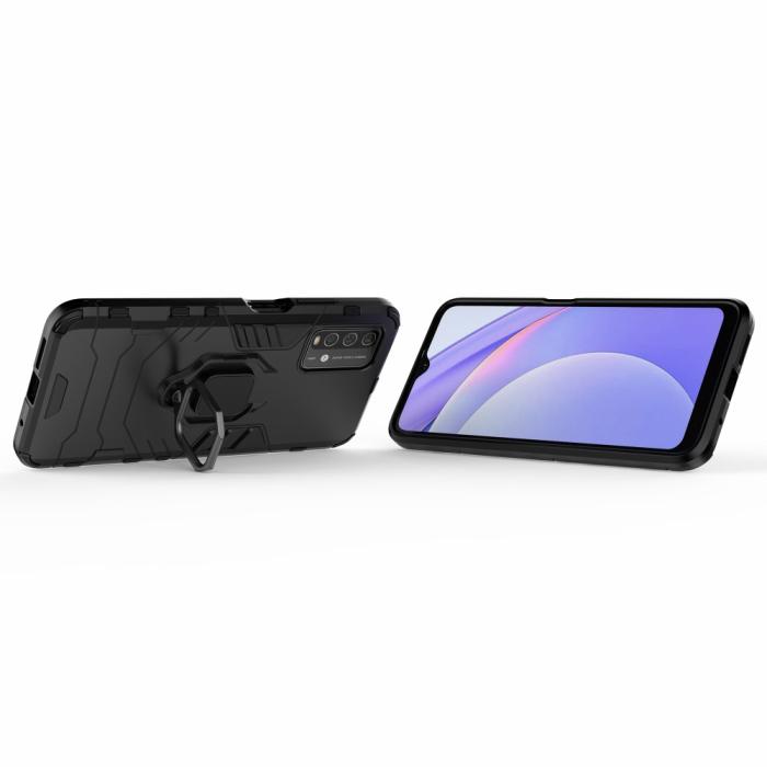 Bild 3, Xiaomi Redmi 9T - Hybrid Ring Skal - Svart