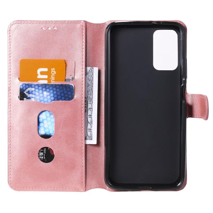 Bild 4, Xiaomi Redmi 9T - Solid Läder Fodral - Roséguld