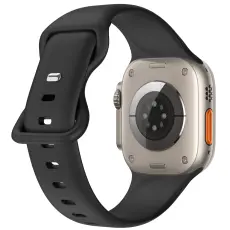 Silikon Armband Butterfly Apple Watch 42/41/40/38 mm (M/L) Svart